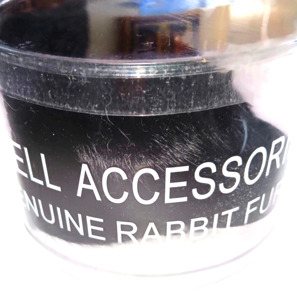 Raindrops Accessories - Genuine Rabbit Fur Earmuffs,Black